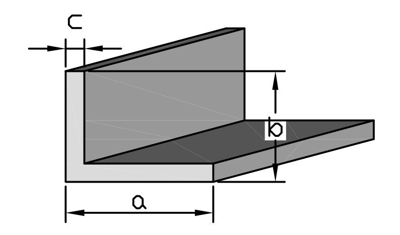 Fiberglass structural profiles axbxc