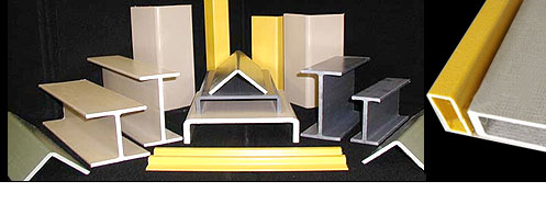 Fiberglass handrail structural profiles