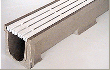 Grating for swimming pool overflow - Pultruded fiberglass profiles